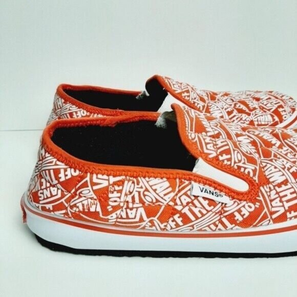 VANS / Slip-Er 2 Quilted Slipper Slip-on Sneaker Shoe Red & White Logo Sz 9.5 - Picture 5 of 16